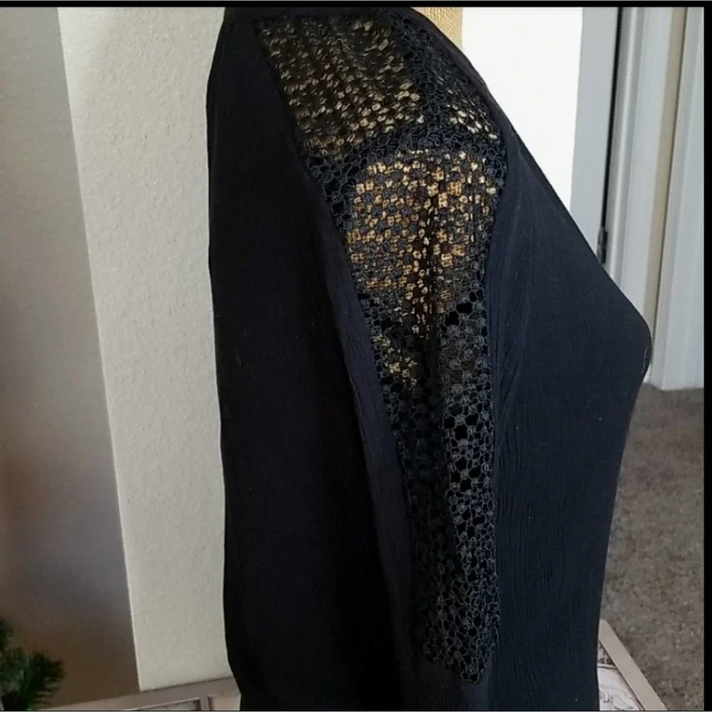 Mossimo Black Long Sleeve Bobo Type Top - Picture 4 of 8